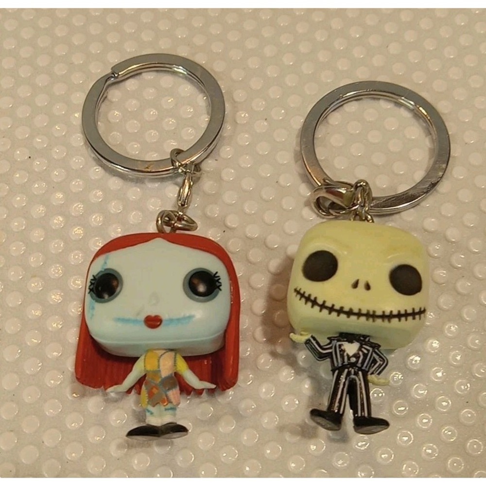Funko Disney Nightmares Before Christmas Jack Sally 2015 Mini Keychain Set